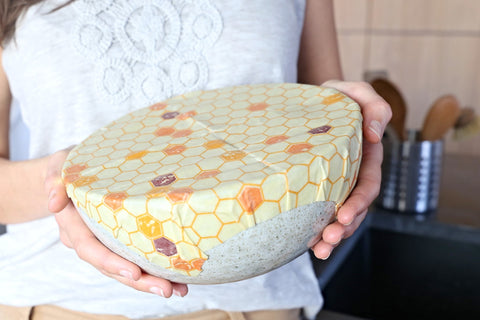 beeswax wrap on a container