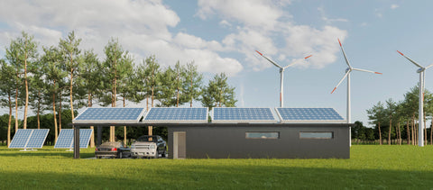solar panels in a house