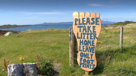 Please take litter home, leave only footprints